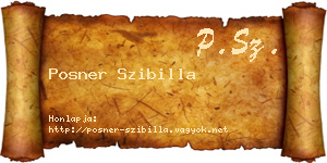 Posner Szibilla névjegykártya